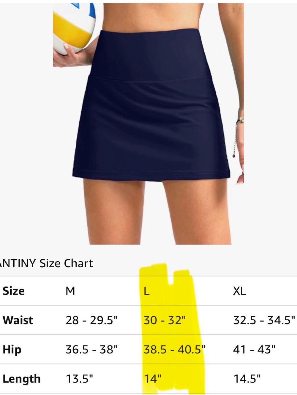 Women's High Waisted Swim Skirt Skort with Tummy Control - Picture 8 of 10